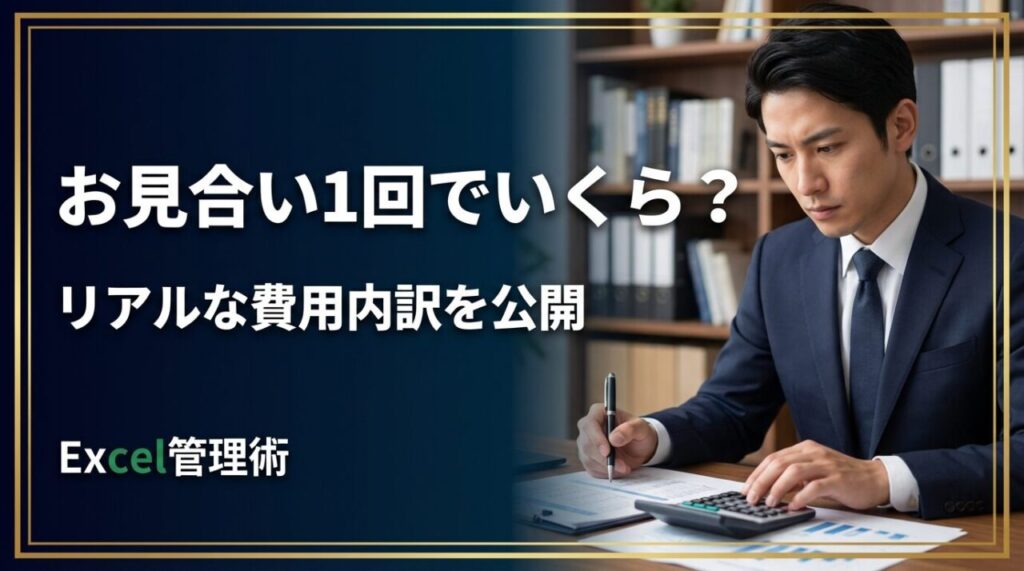 婚活費用を管理するExcelシートの解説画像。30代男性のリアルな費用内訳と分析術。
